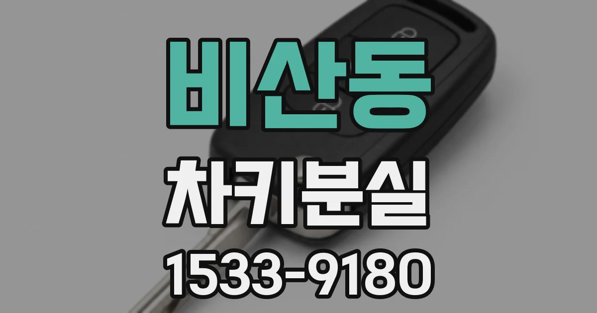 비산동 차키분실