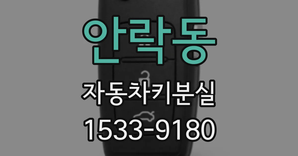 안락동 자동차키분실