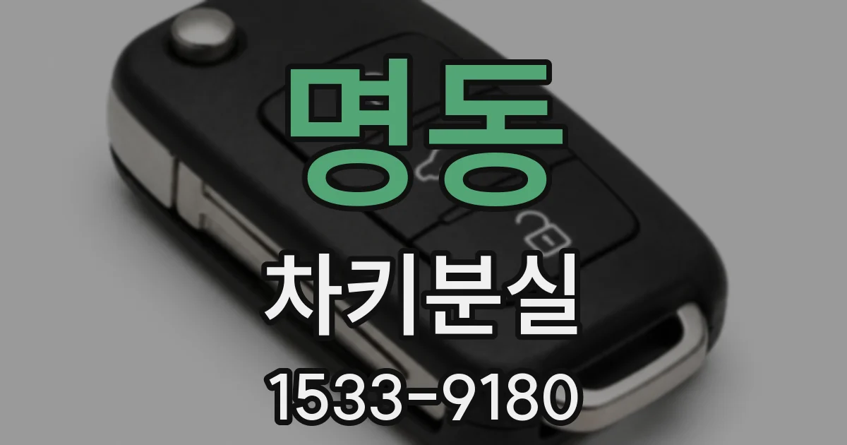 명동 차키분실