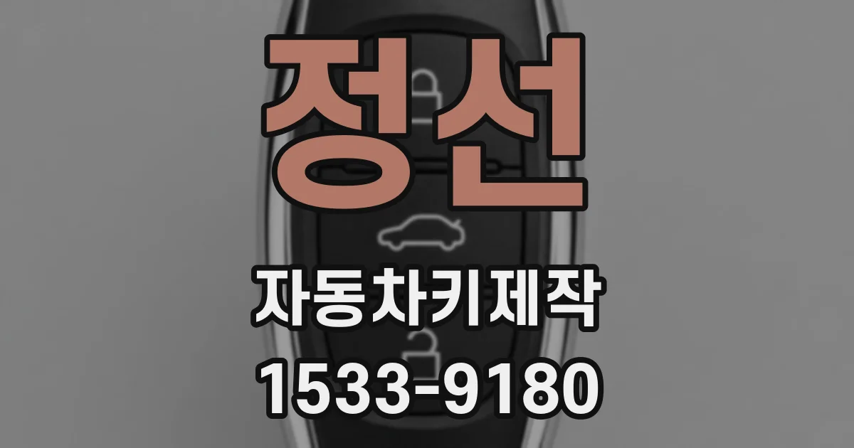 정선 자동차키제작