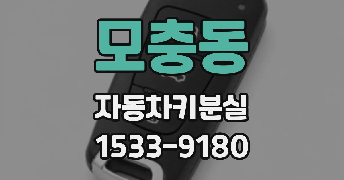 모충동 자동차키분실