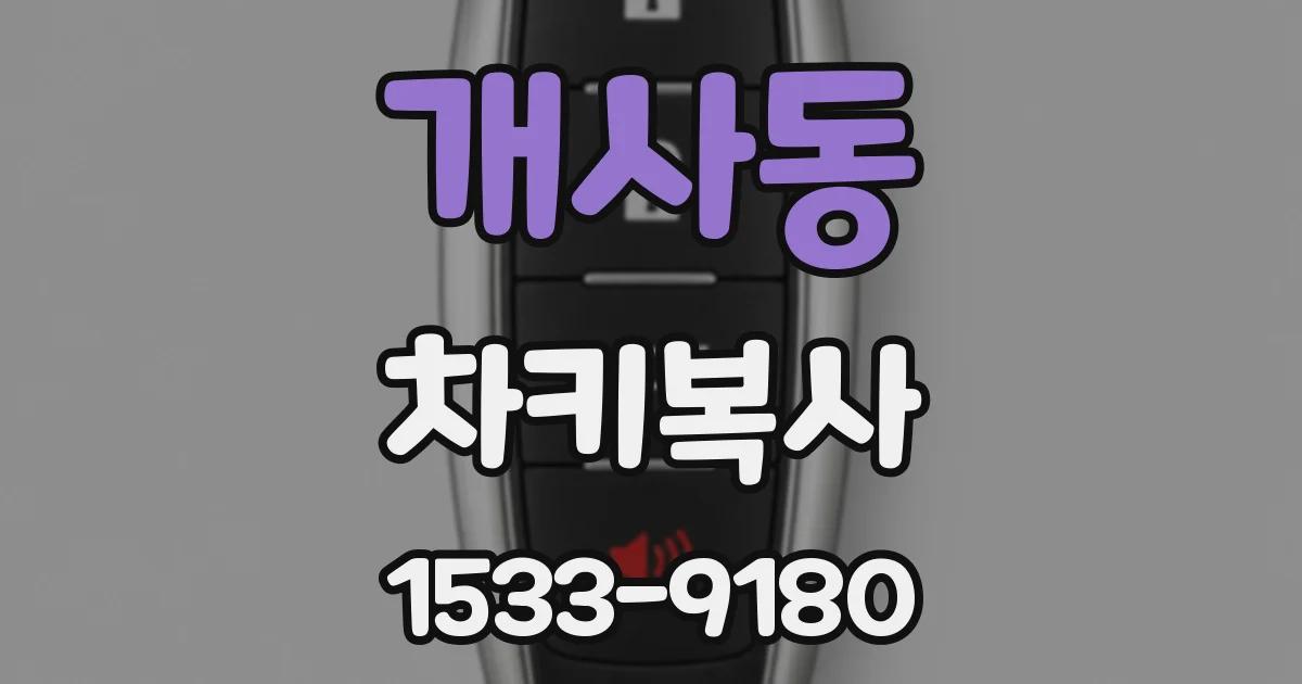 개사동 차키복사