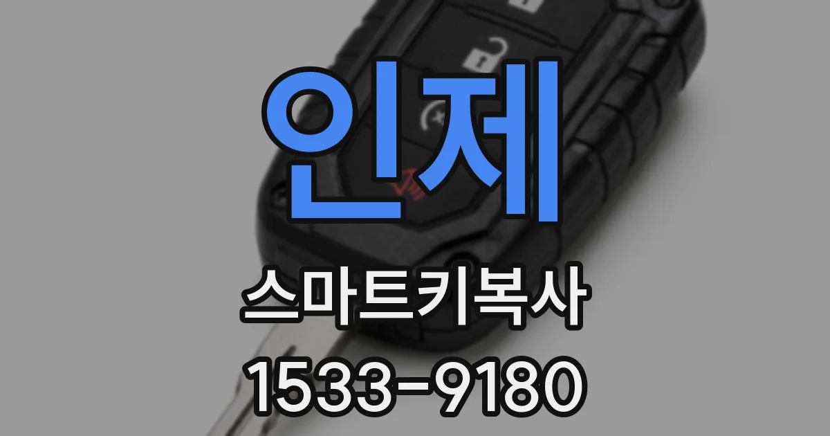 인제 스마트키복사