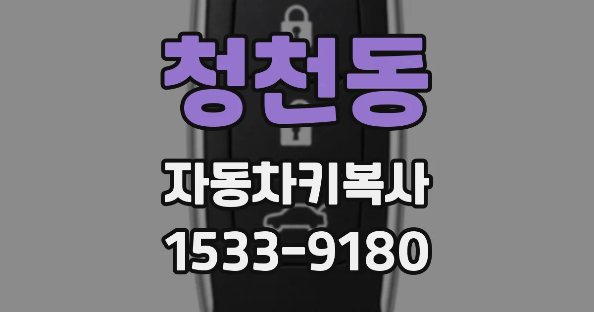 청천동 자동차키복사