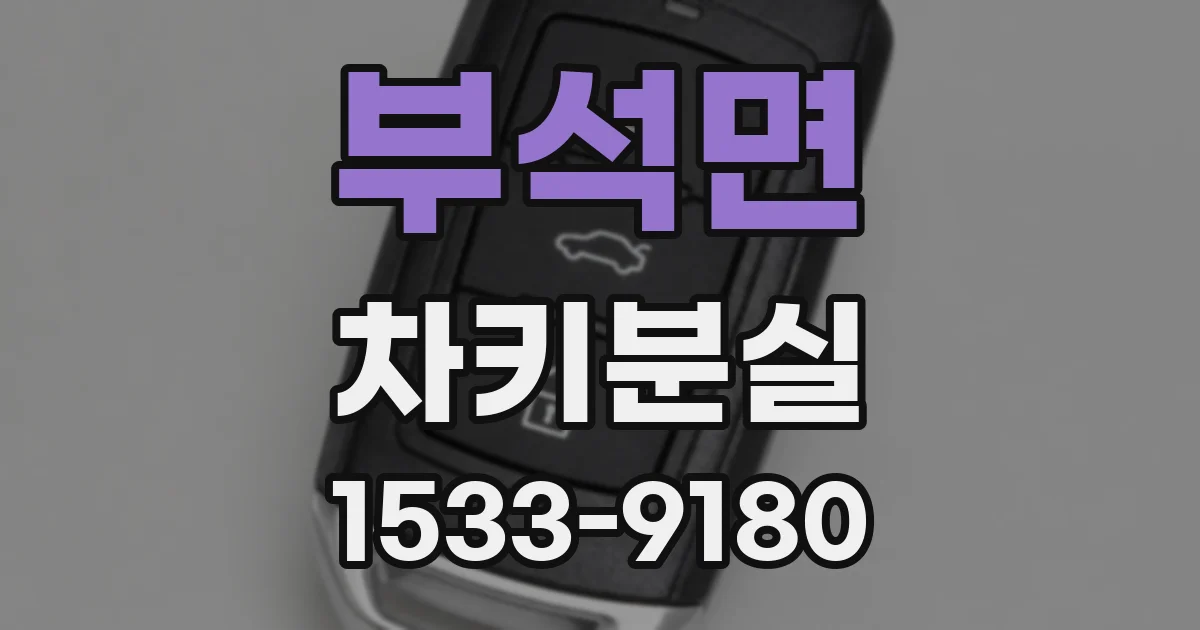 부석면 차키분실