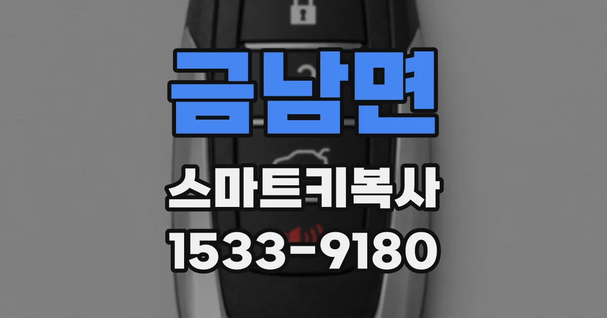 금남면 스마트키복사