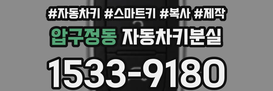 압구정동 자동차키분실