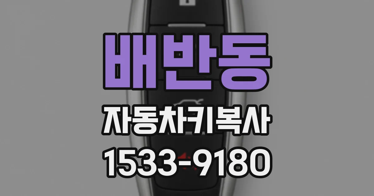 배반동 자동차키복사