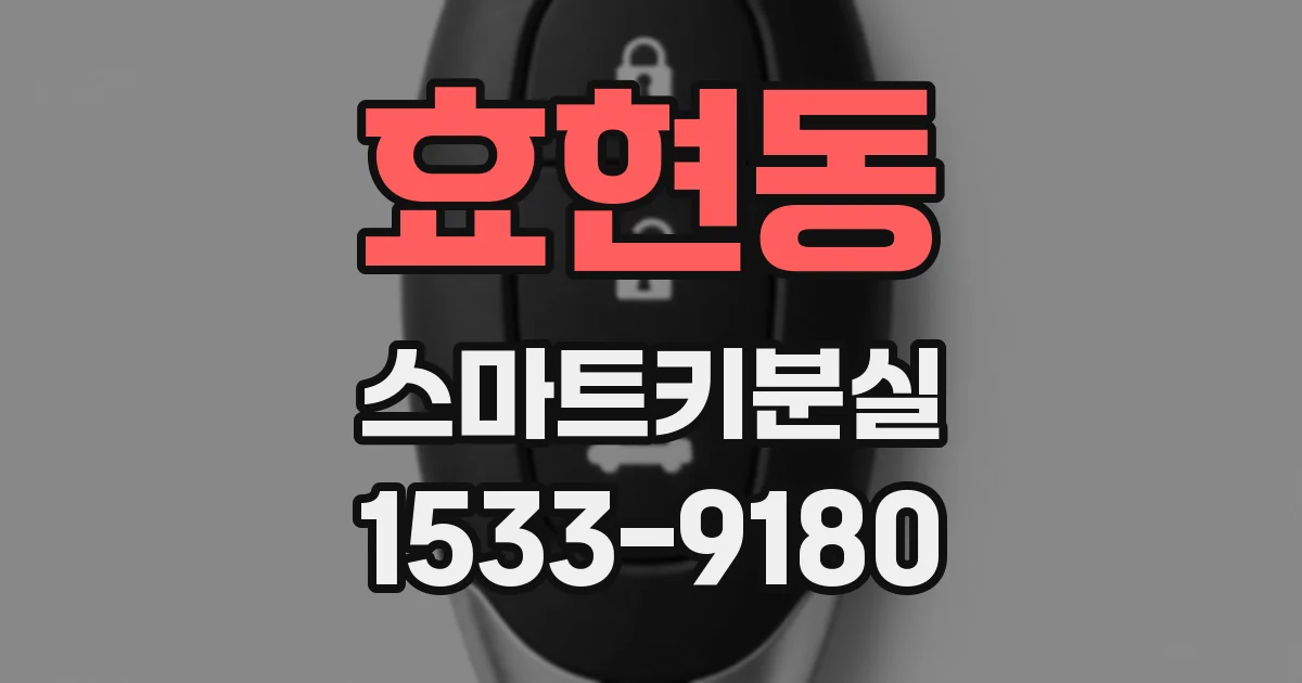 효현동 스마트키분실