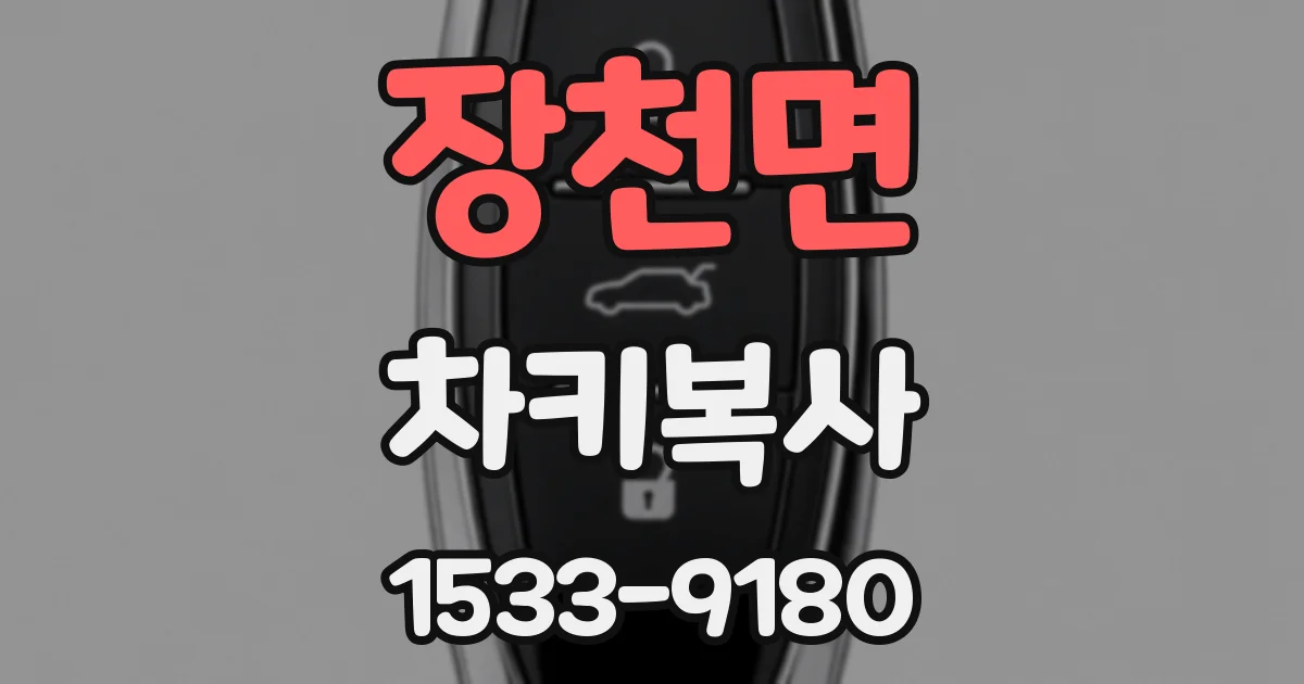 장천면 차키복사