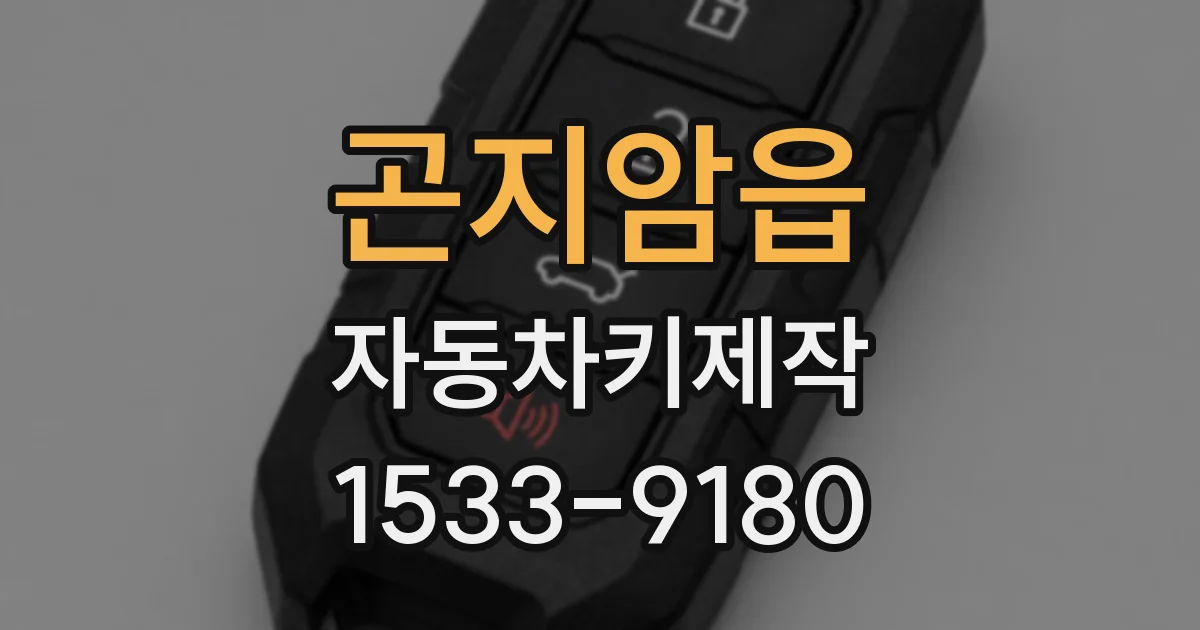 곤지암읍 자동차키제작