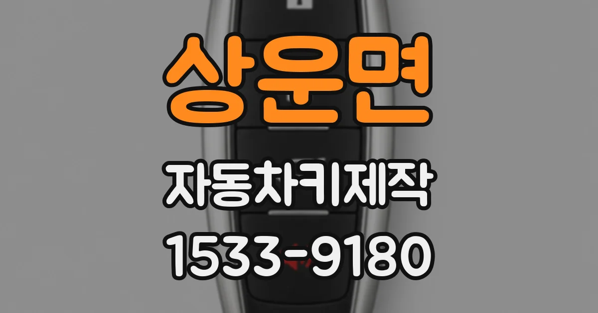 상운면 자동차키제작