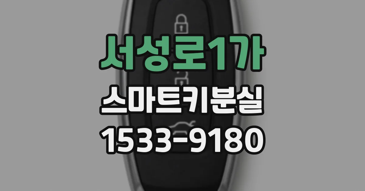 서성로1가 스마트키분실