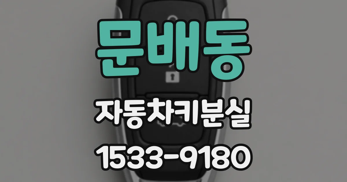 문배동 자동차키분실