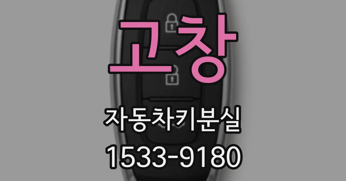 고창 자동차키분실