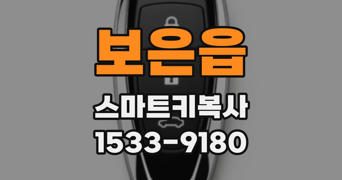 보은읍 스마트키복사
