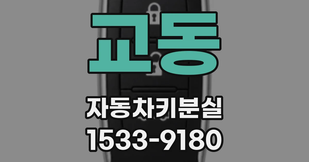 교동 자동차키분실