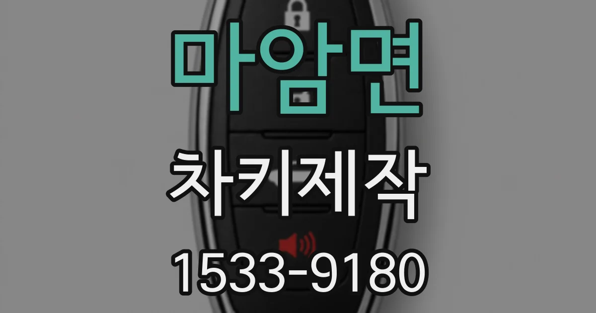마암면 차키제작