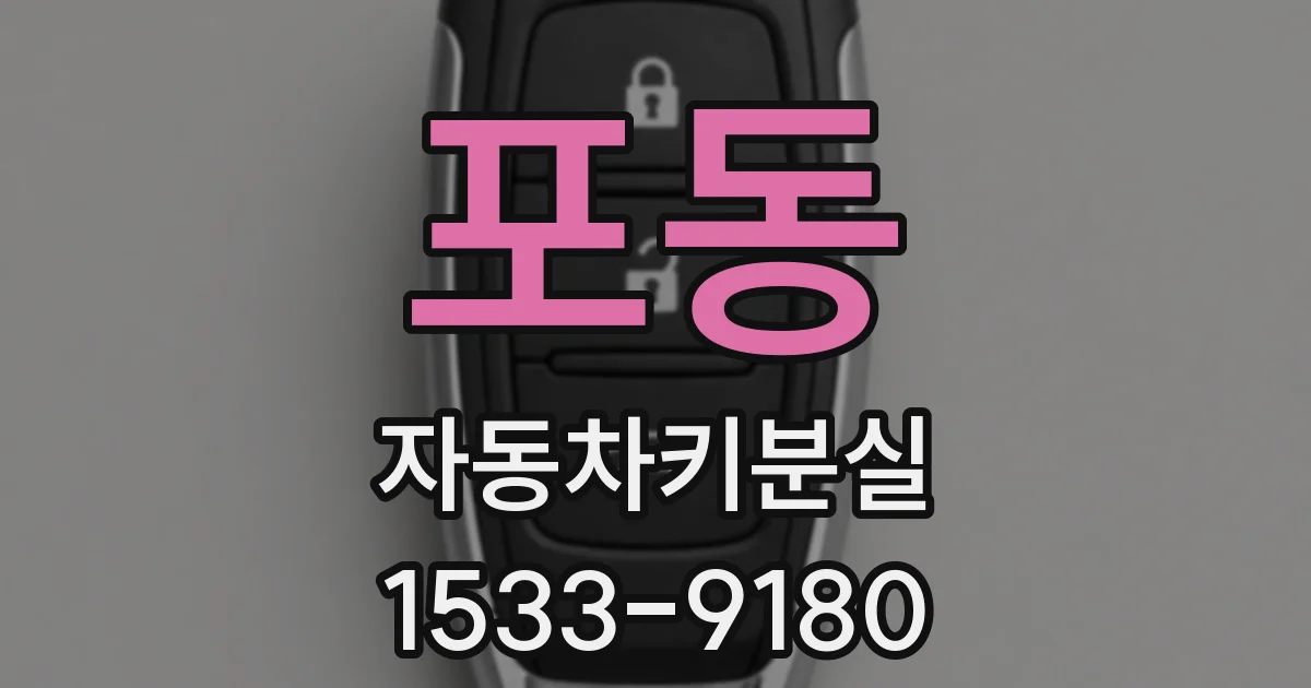 포동 자동차키분실