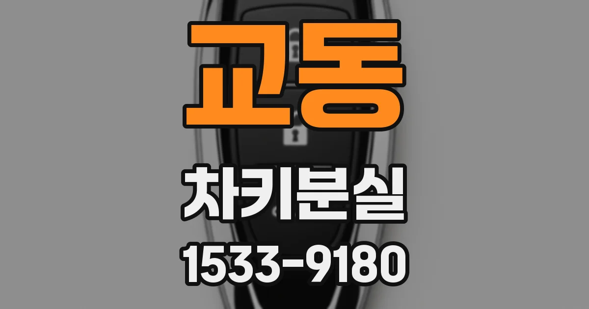 교동 차키분실