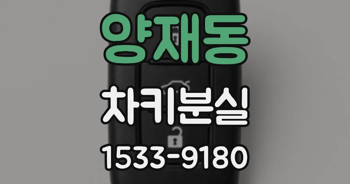양재동 차키분실