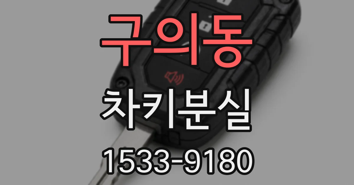 구의동 차키분실