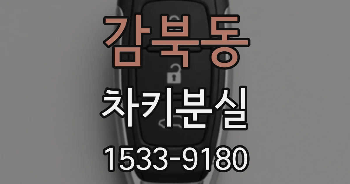 감북동 차키분실
