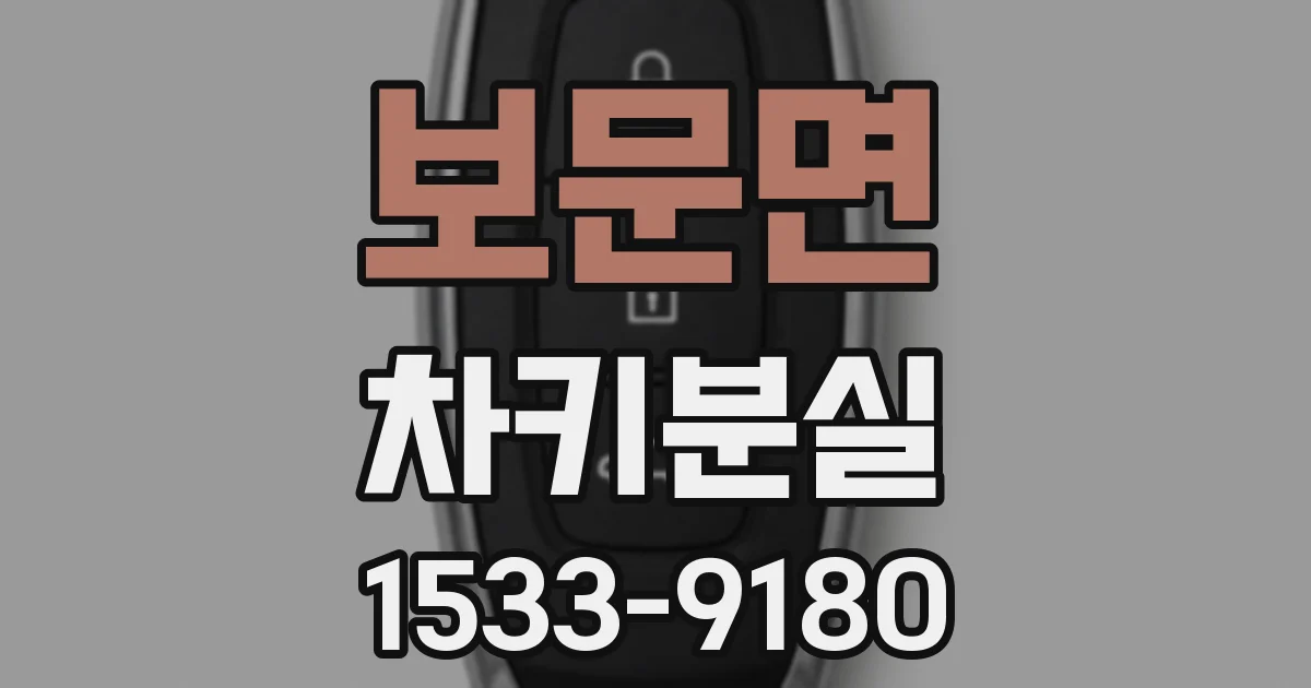 보문면 차키분실