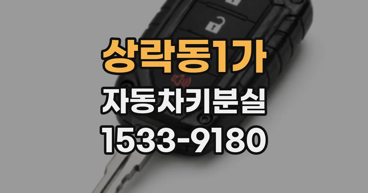 상락동1가 자동차키분실