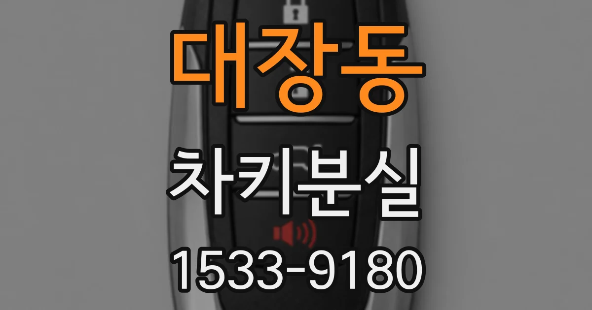 대장동 차키분실
