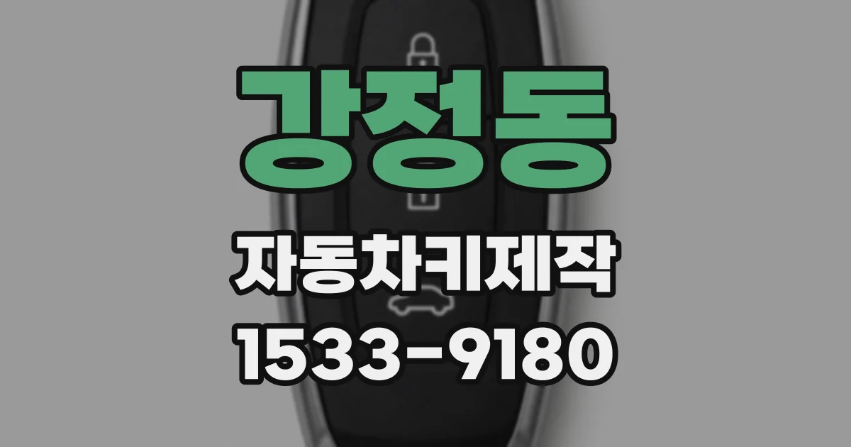 강정동 자동차키제작