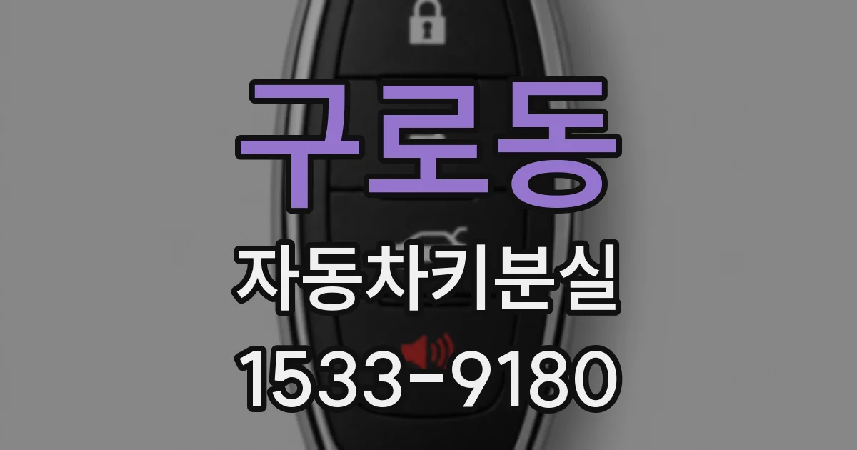 구로동 자동차키분실