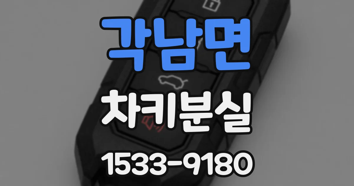 각남면 차키분실