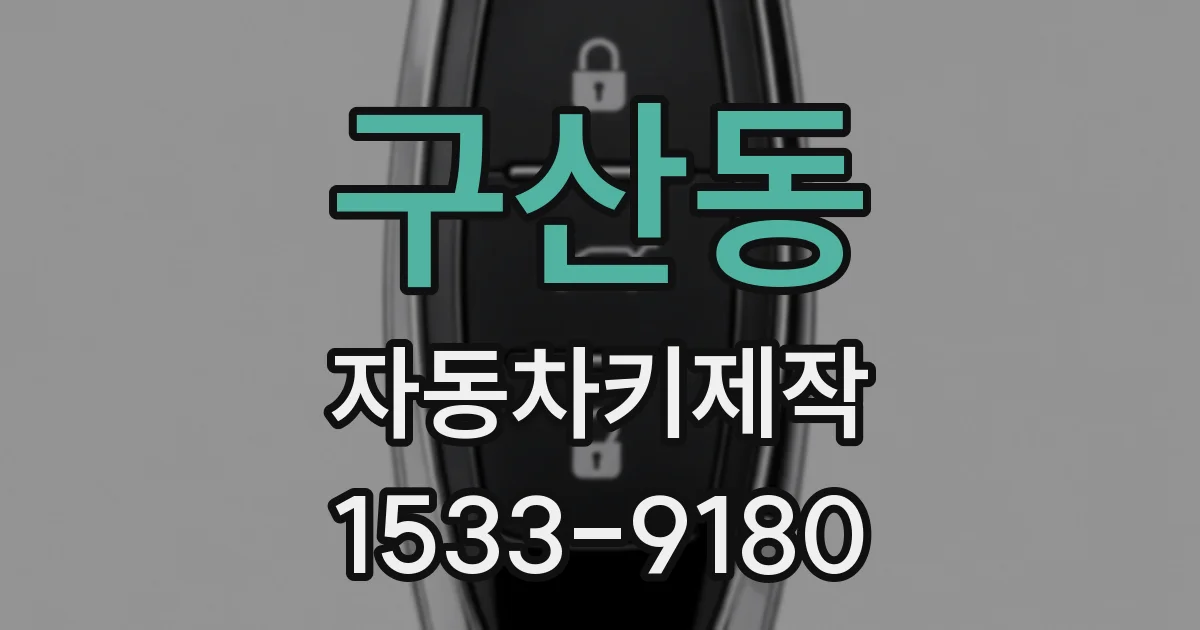 구산동 자동차키제작