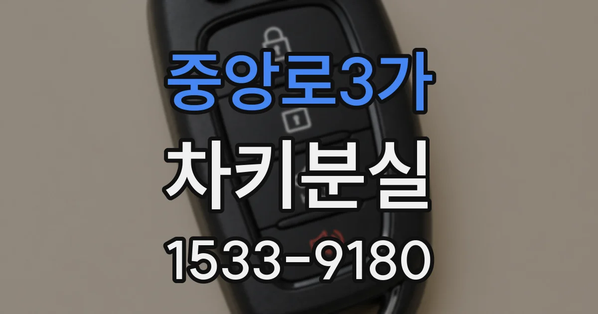 중앙로3가 차키분실