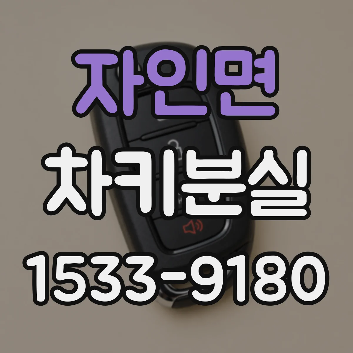 자인면 차키분실
