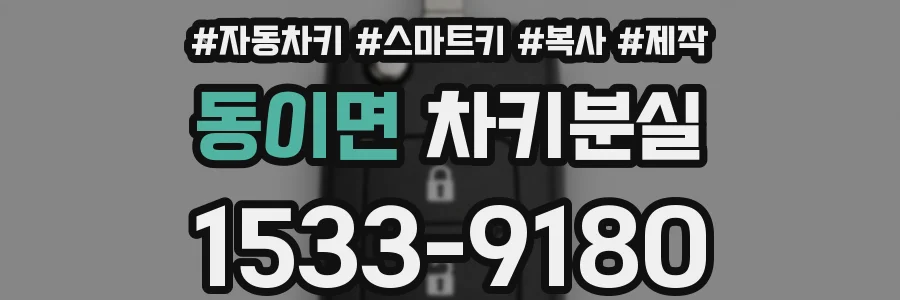동이면 차키분실