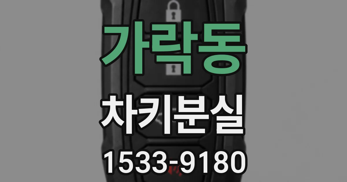 가락동 차키분실