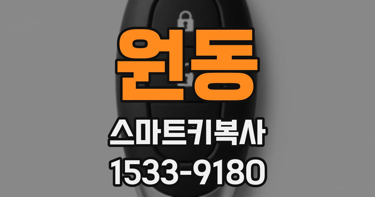 원동 스마트키복사