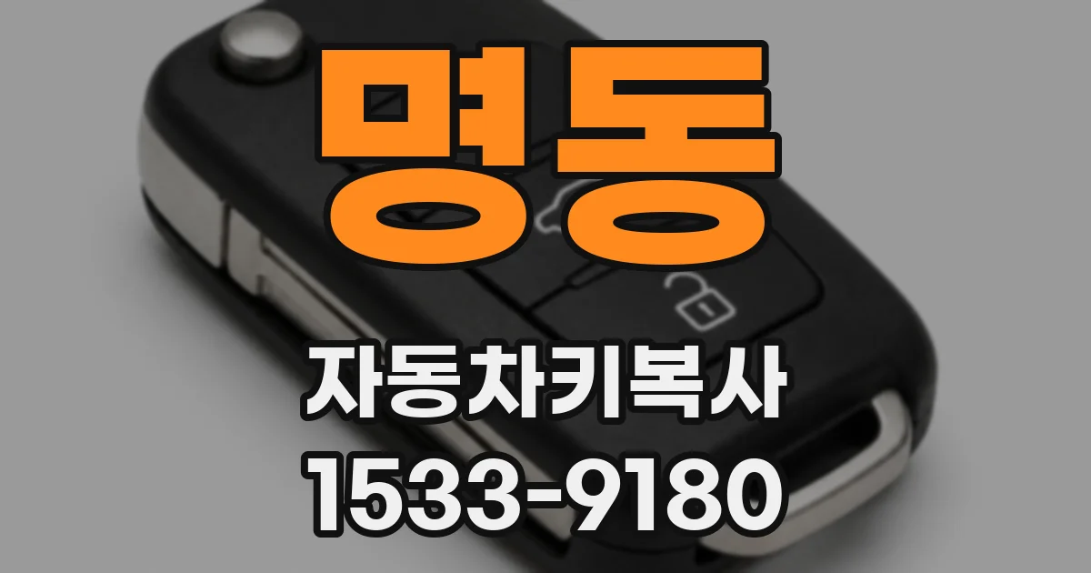 명동 자동차키복사
