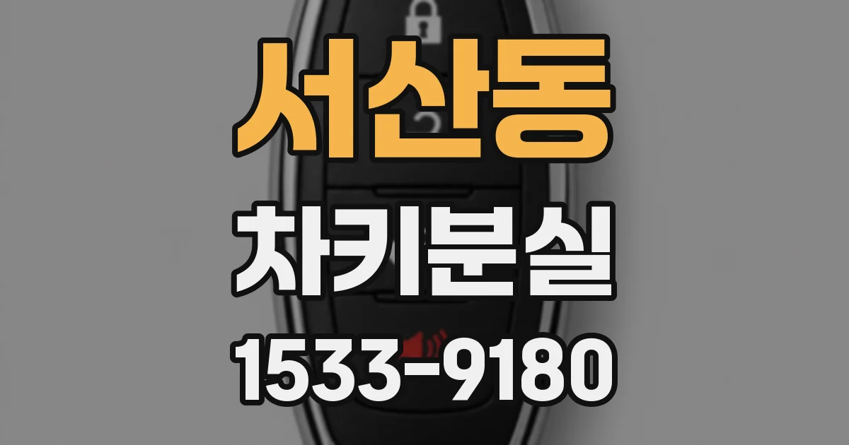 서산동 차키분실