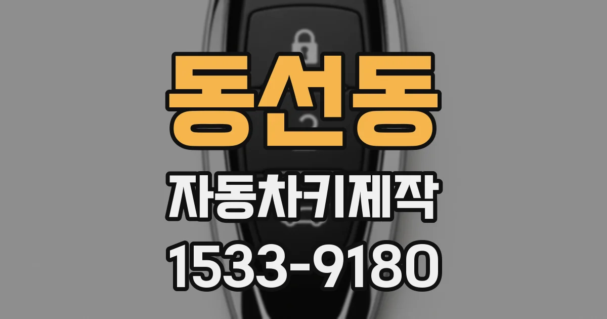 동선동 자동차키제작