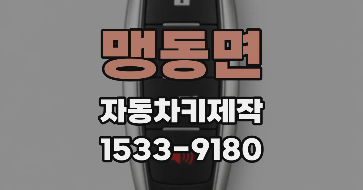 맹동면 자동차키제작