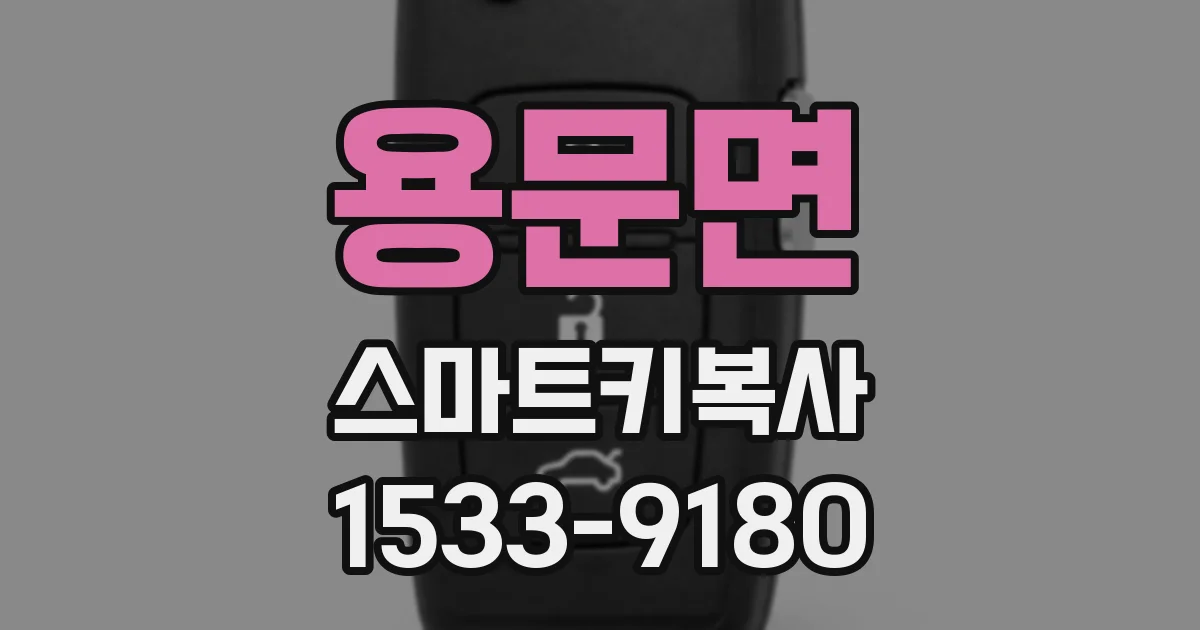 용문면 스마트키복사