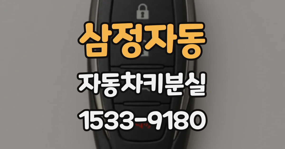 삼정자동 자동차키분실