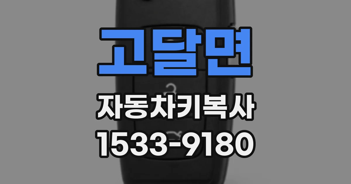 고달면 자동차키복사