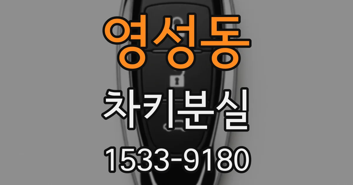 영성동 차키분실