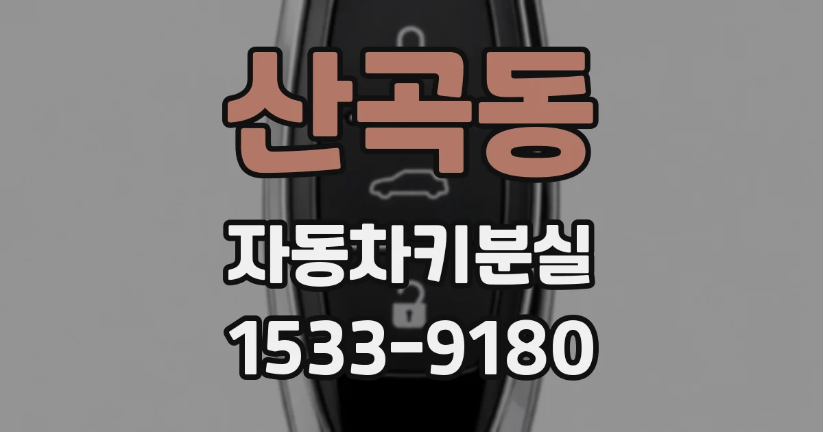 산곡동 자동차키분실