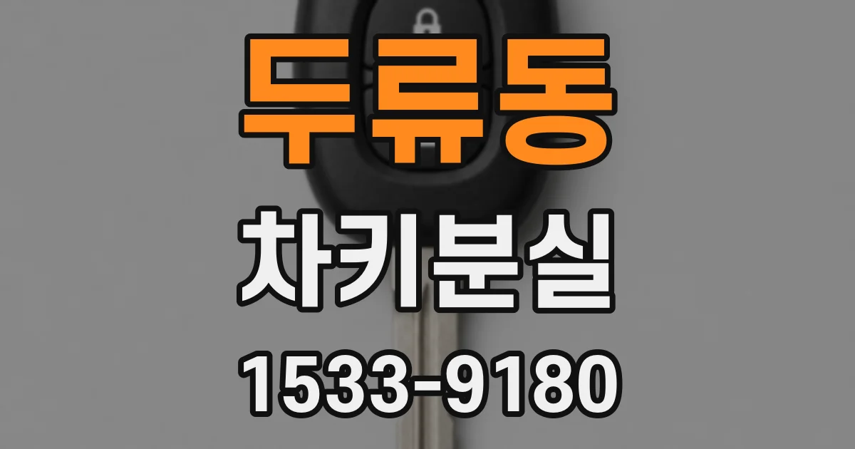 두류동 차키분실