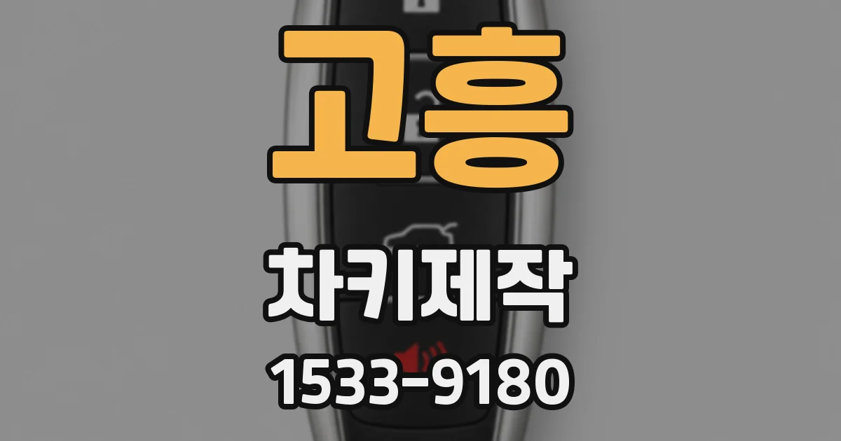 고흥 차키제작